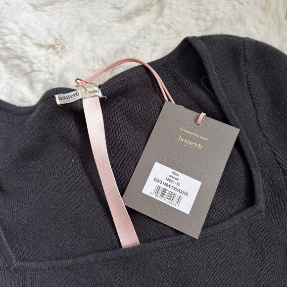 House of CB Cashmere Knit Maxi Sweater Dress XS - Charcoal Grey - Picture 5 of 6